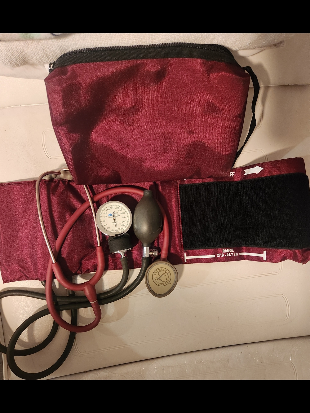 Littmann Burgundy Blood Pressure Cuff and Stethoscope Set